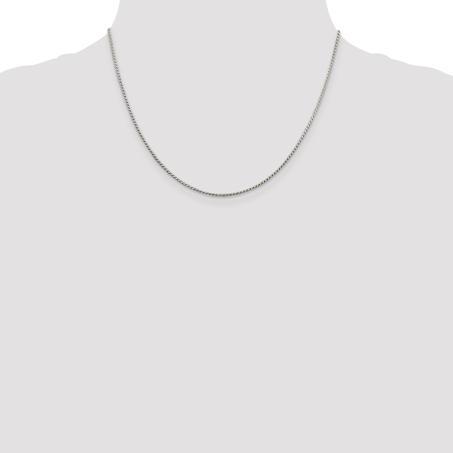 Sophia Jewelers Sterling Silver 925 Franco Chain Necklace Polished Finish