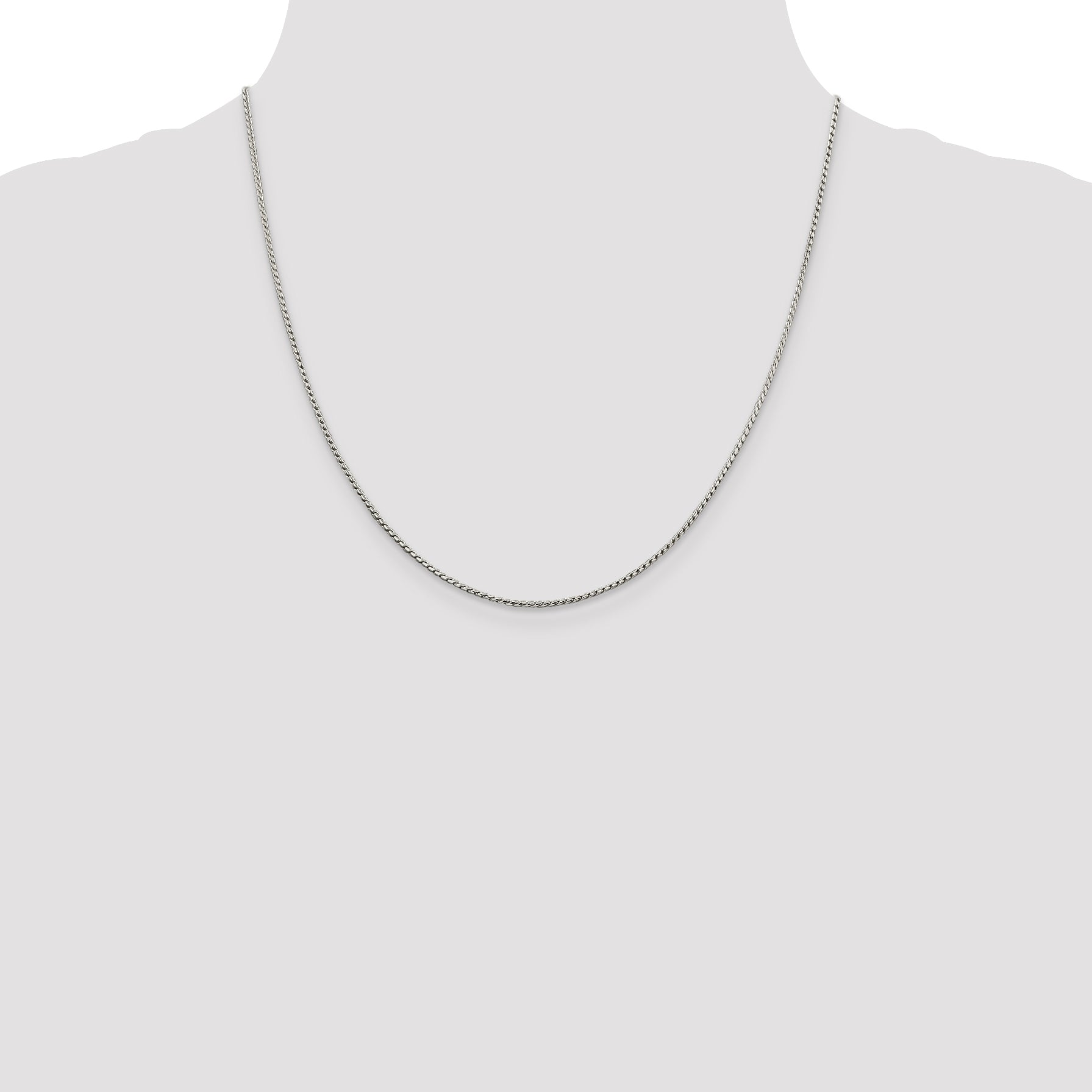 Sophia Jewelers Sterling Silver 925 Franco Chain Necklace Polished Finish