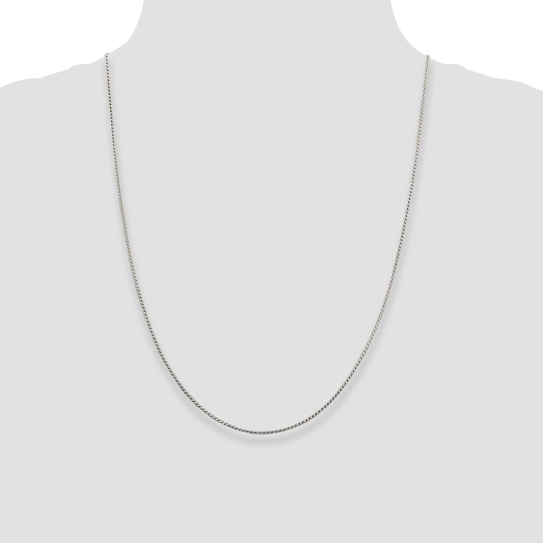 Sophia Jewelers Sterling Silver 925 Franco Chain Necklace Polished Finish