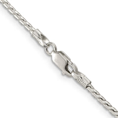 Sophia Jewelers Sterling Silver 925 Franco Chain Necklace Polished Elegance for Women
