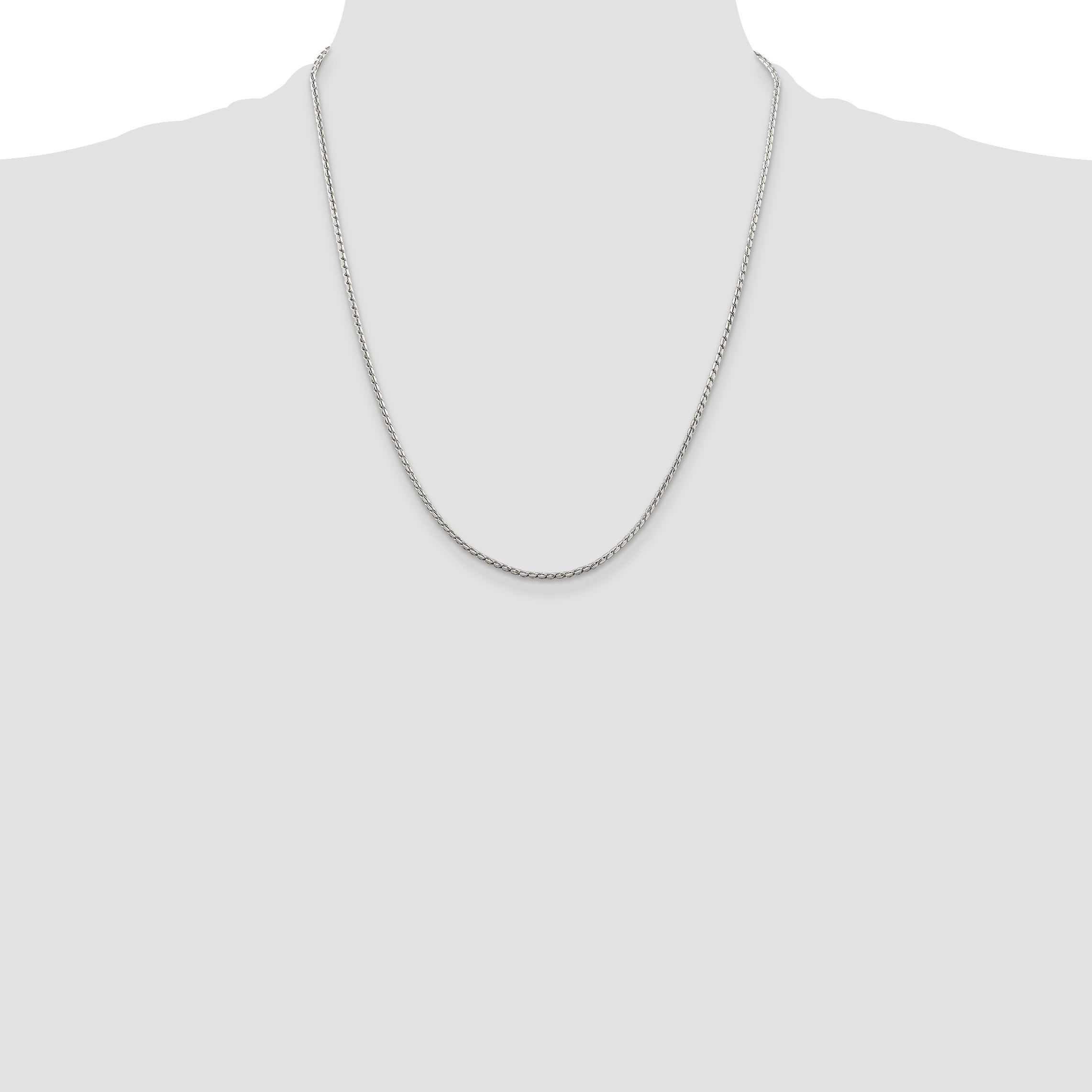 Sophia Jewelers Sterling Silver 925 Franco Chain Necklace Polished Elegance for Women