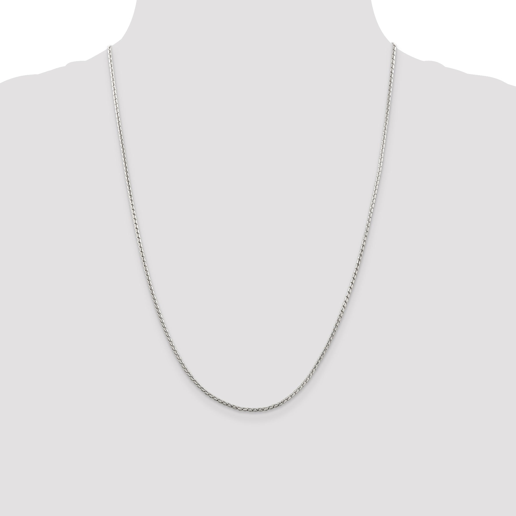 Sophia Jewelers Sterling Silver 925 Franco Chain Necklace Polished Elegance for Women