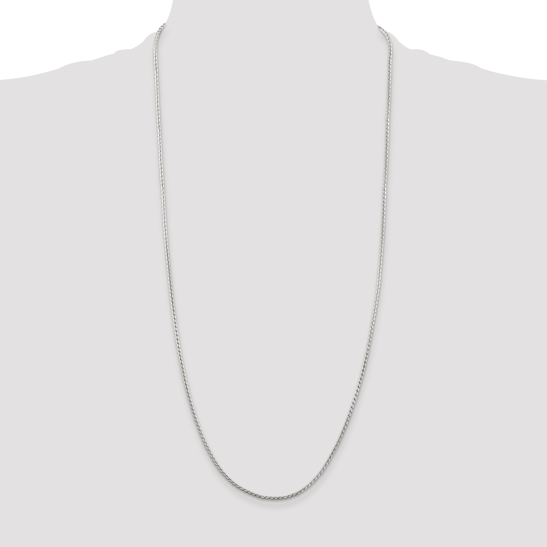 Sophia Jewelers Sterling Silver 925 Franco Chain Necklace Polished Elegance for Women