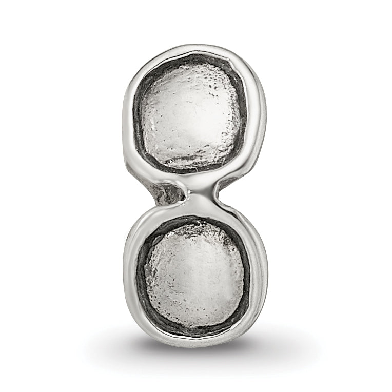 Sterling Silver 925 Kids Sunglasses Bead with Antiqued Finish