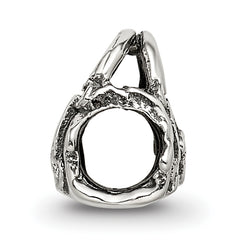 Sterling Silver 925 Kids Handbag Bead with Antiqued Finish