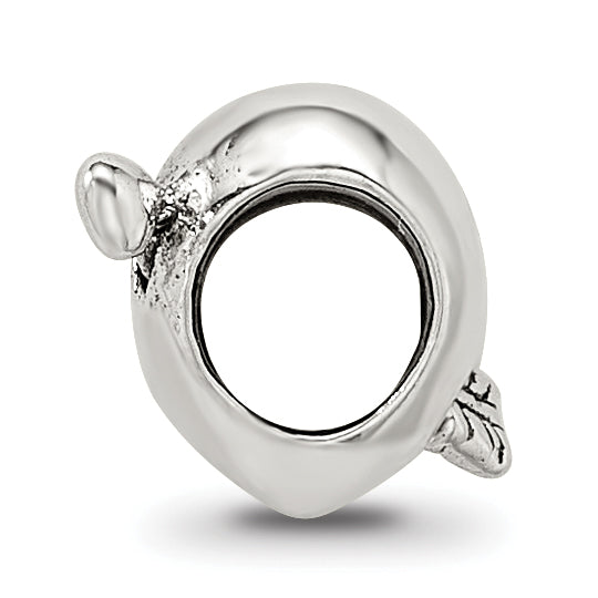 Sterling Silver 925 Kids Heart with Arrow Bead Antiqued Finish