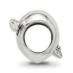 Sterling Silver 925 Kids Heart with Arrow Bead Antiqued Finish