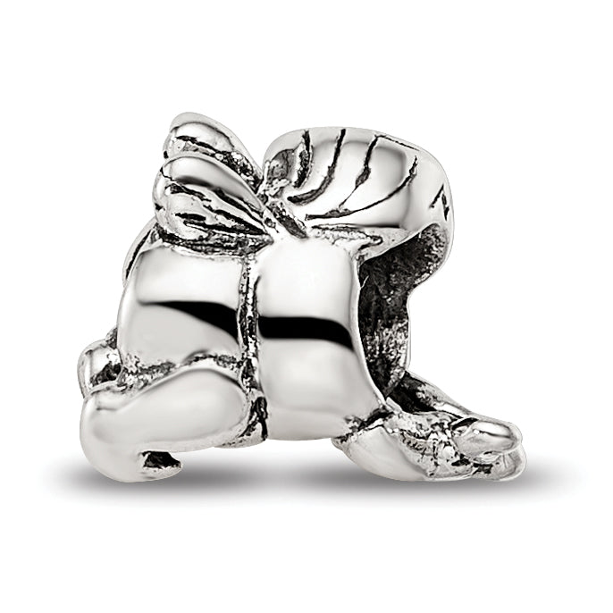 Sterling Silver 925 Antiqued Kids Cupid Bead with Solid Cast Design