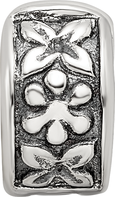 Sterling Silver Reflections Hinged Floral Clip Bead