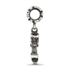 Sterling Silver 925 High Heel Dangle Bead with Antiqued Finish