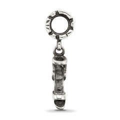 Sterling Silver 925 High Heel Dangle Bead with Antiqued Finish