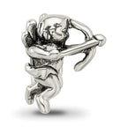 Sterling Silver 925 Cupid Bead with Antiqued Finish Solid Cast Design