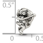 Sterling Silver 925 Cupid Bead with Antiqued Finish Solid Cast Design