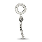 Sterling Silver 925 Holly Leaf Dangle Bead with Antique Finish