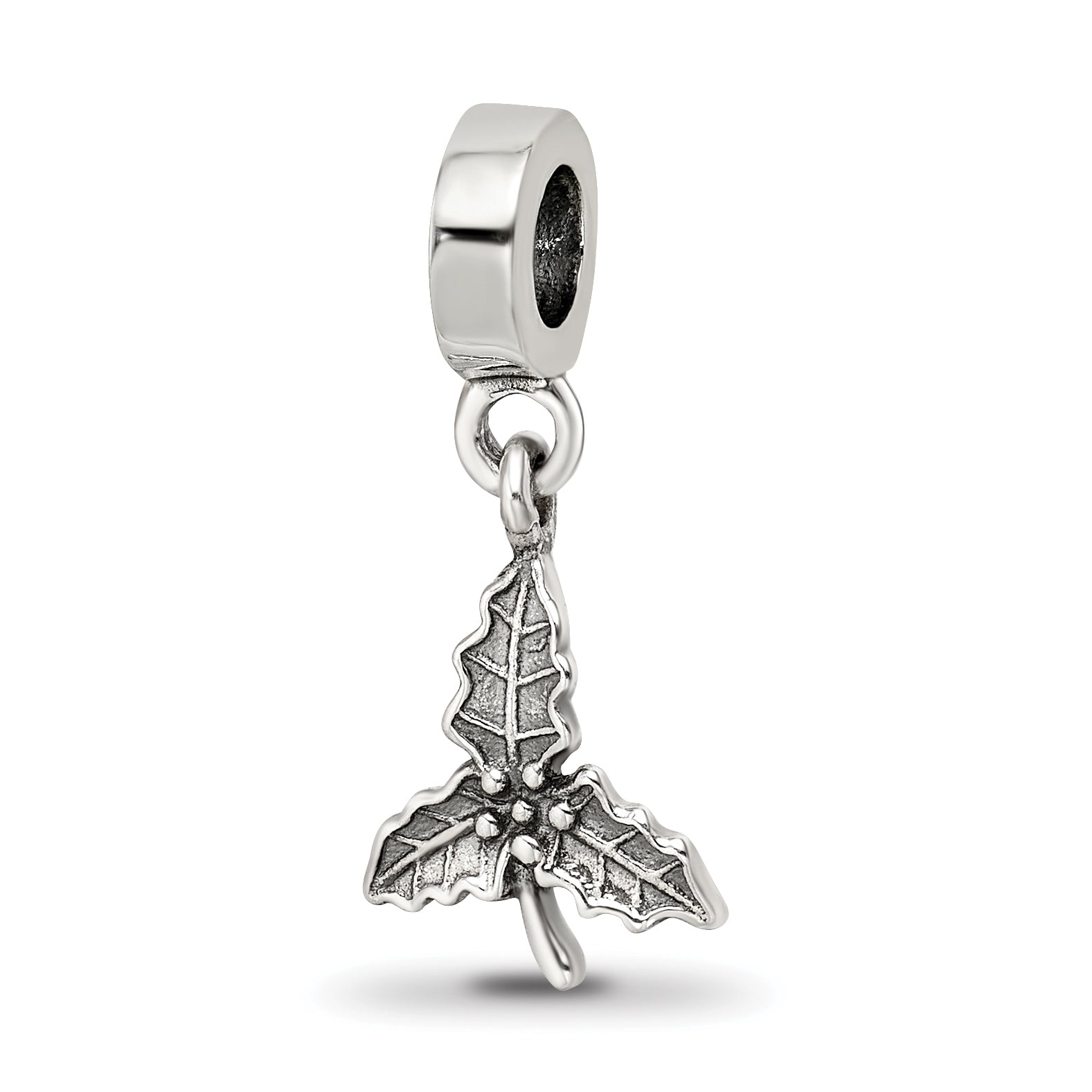 Sterling Silver Reflections Holly Leaf Dangle Bead Main image