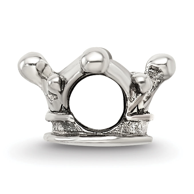 Sterling Silver 925 Kids Jester Hat Bead with Antiqued Finish Solid Craftsmanship