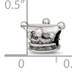 Sterling Silver 925 Kids Jester Hat Bead with Antiqued Finish Solid Craftsmanship