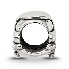 Sterling Silver 925 Kids Bus Bead with Antiqued Finish Solid Cast Design