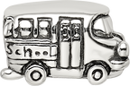 Sterling Silver 925 Kids Bus Bead with Antiqued Finish Solid Cast Design
