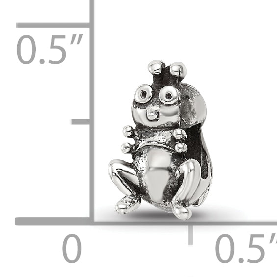 Sterling Silver 925 Antiqued Grasshopper Bead for Kids Durable Craftsmanship