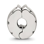 Sterling Silver 925 Hinged Clip Bead with Antiqued Finish Solid Gripper Design