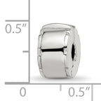 Sterling Silver 925 Hinged Clip Bead with Antiqued Finish Solid Gripper Design