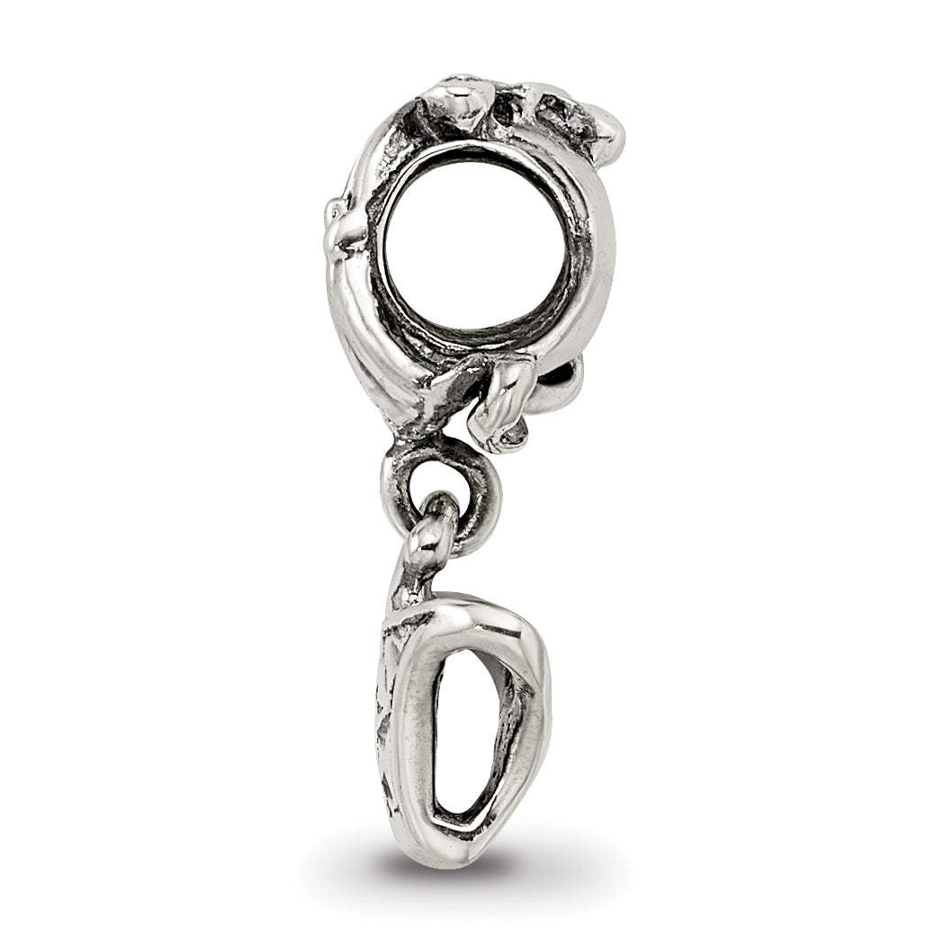 Sterling Silver 925 Kids Swimsuit Bead with Antiqued Finish  Charming & Solid Design Secondary image