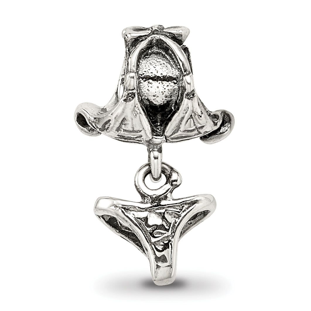 Sterling Silver 925 Kids Swimsuit Bead with Antiqued Finish  Charming & Solid Design