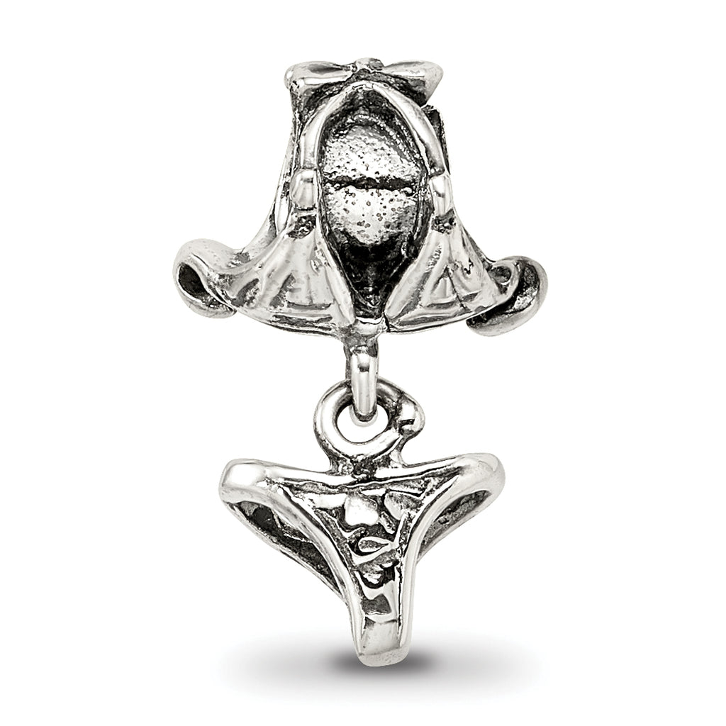 Sterling Silver 925 Kids Swimsuit Bead with Antiqued Finish  Charming & Solid Design