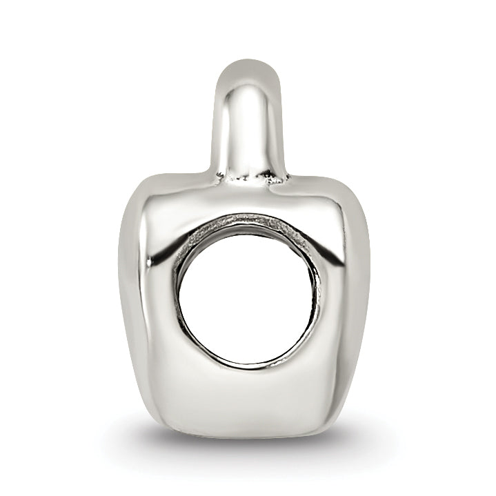 Sterling Silver 925 Kids Heart Lock Bead with Antiqued Finish Solid and Casted Secondary image