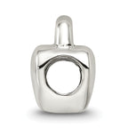 Sterling Silver 925 Kids Heart Lock Bead with Antiqued Finish Solid and Casted