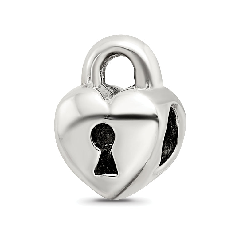 Sterling Silver Reflections Kids Heart Lock Bead Main image