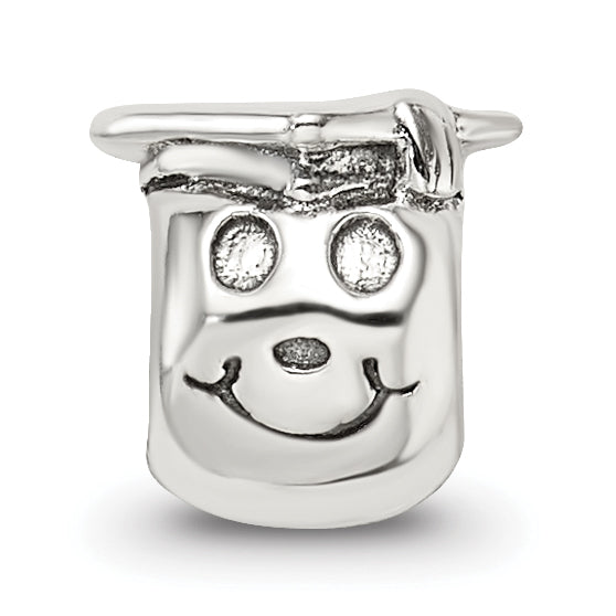 Sterling Silver 925 Kids Graduate Bead with Antiqued Finish Sophia Jewelers