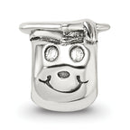 Sterling Silver 925 Kids Graduate Bead with Antiqued Finish Sophia Jewelers