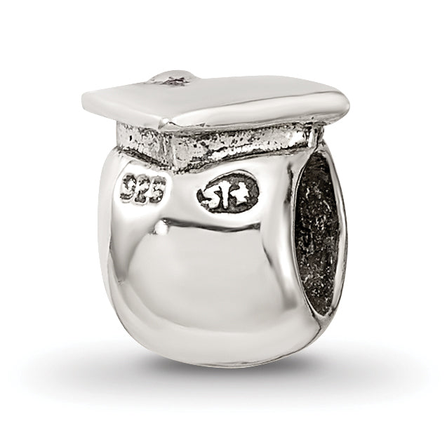 Sterling Silver 925 Kids Graduate Bead with Antiqued Finish Sophia Jewelers