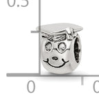 Sterling Silver 925 Kids Graduate Bead with Antiqued Finish Sophia Jewelers