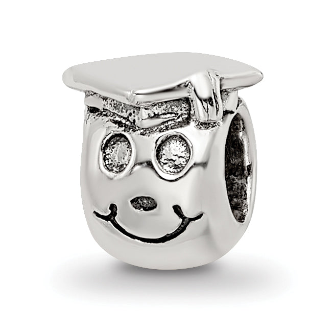 Sterling Silver Reflections Kids Happy Graduate Bead Main image