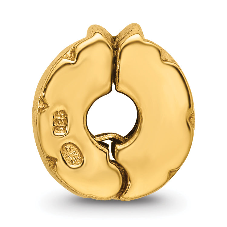 Sterling Silver Gold-plated Reflections Hinged Clip Bead Secondary image