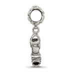 Sterling Silver 925 High Heel Dangle Bead with Antiqued Finish