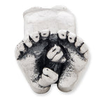 Sterling Silver 925 Big & Little Feet Bead with Antiqued Finish Solid Design
