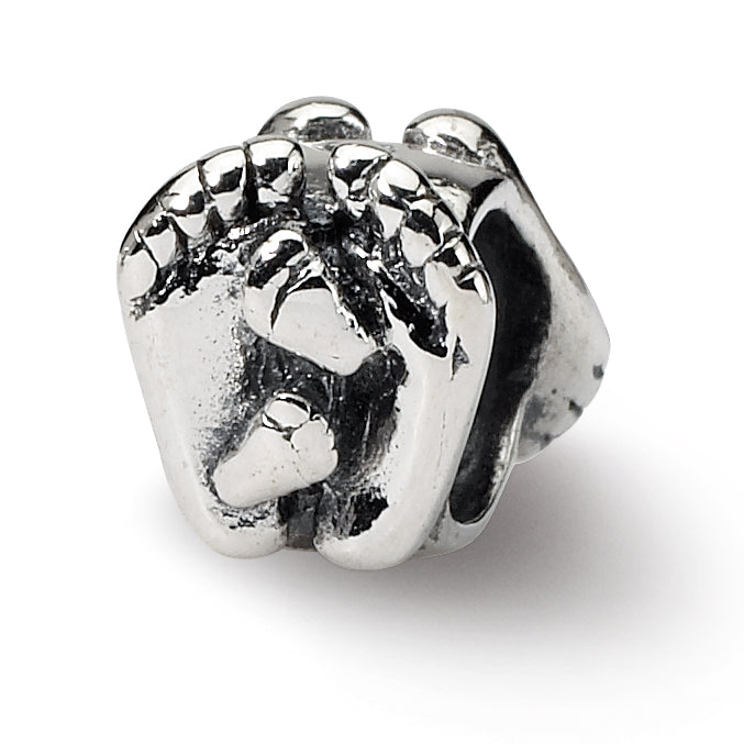 Sterling Silver Reflections Big & Little Feet Bead Main image
