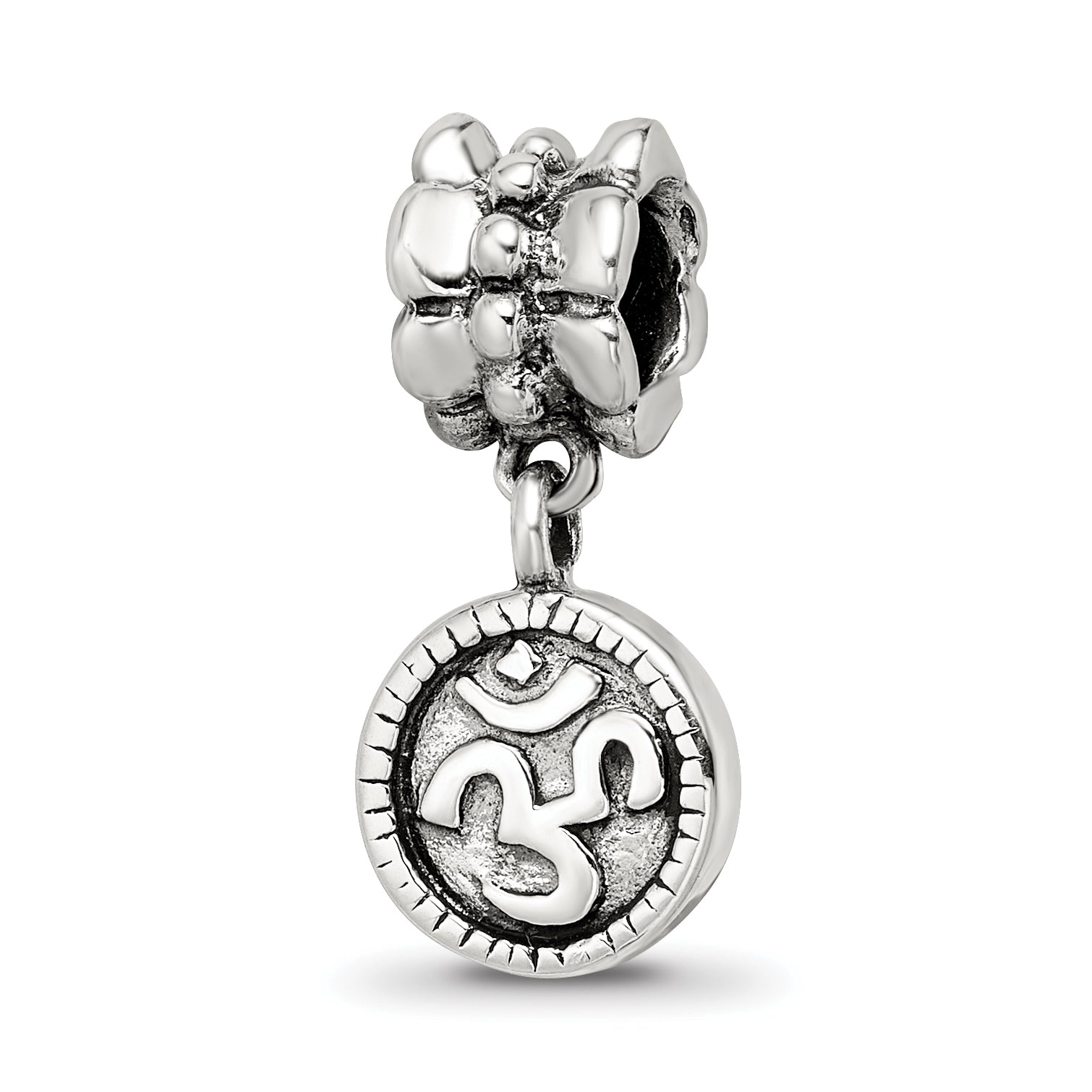 Sterling Silver Reflections Om Symbol Dangle Bead Main image