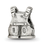 Sterling Silver Kids Overalls Bead with Antiqued Finish  Solid 925 Casted Design