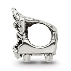 Sterling Silver 925 Baby Grand Piano Bead with Antiqued Finish Elegant Solid