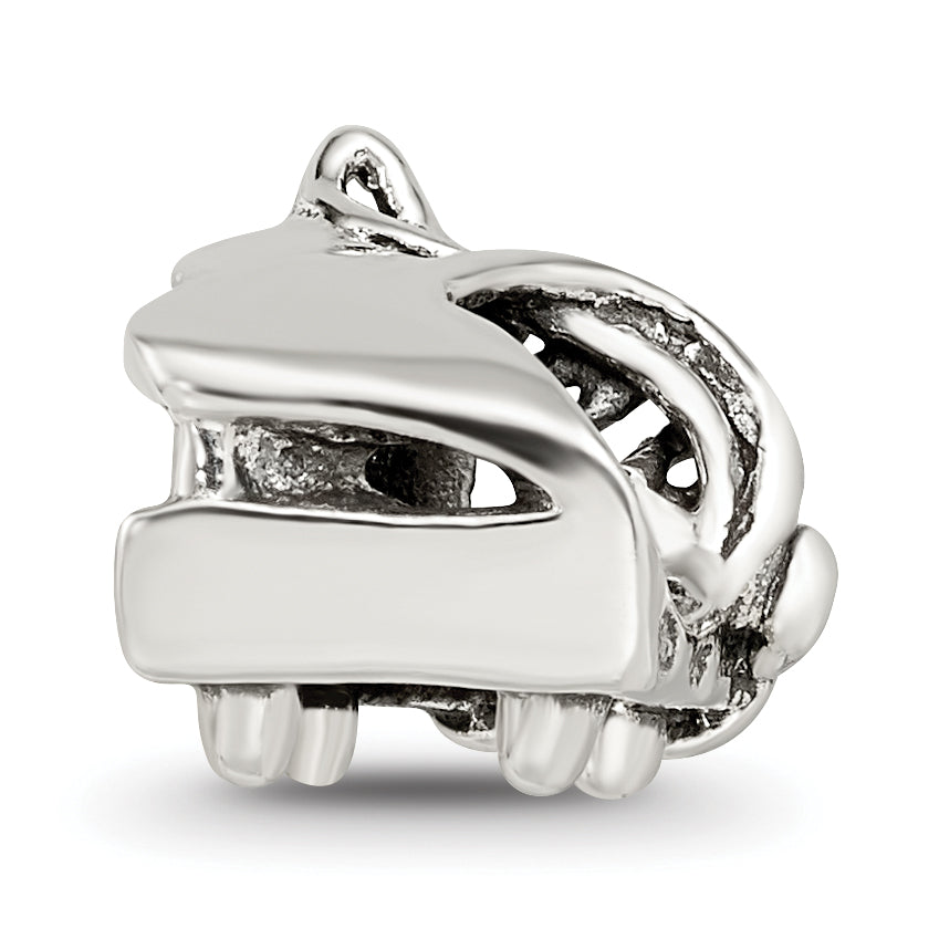 Sterling Silver 925 Baby Grand Piano Bead with Antiqued Finish Elegant Solid