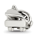 Sterling Silver 925 Baby Grand Piano Bead with Antiqued Finish Elegant Solid