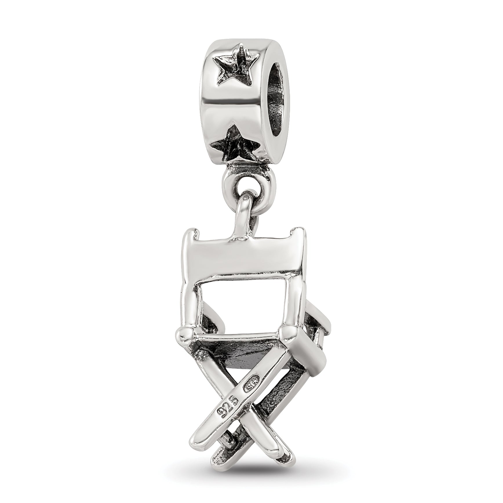 Sterling Silver Reflections Directors Chair Dangle Bead