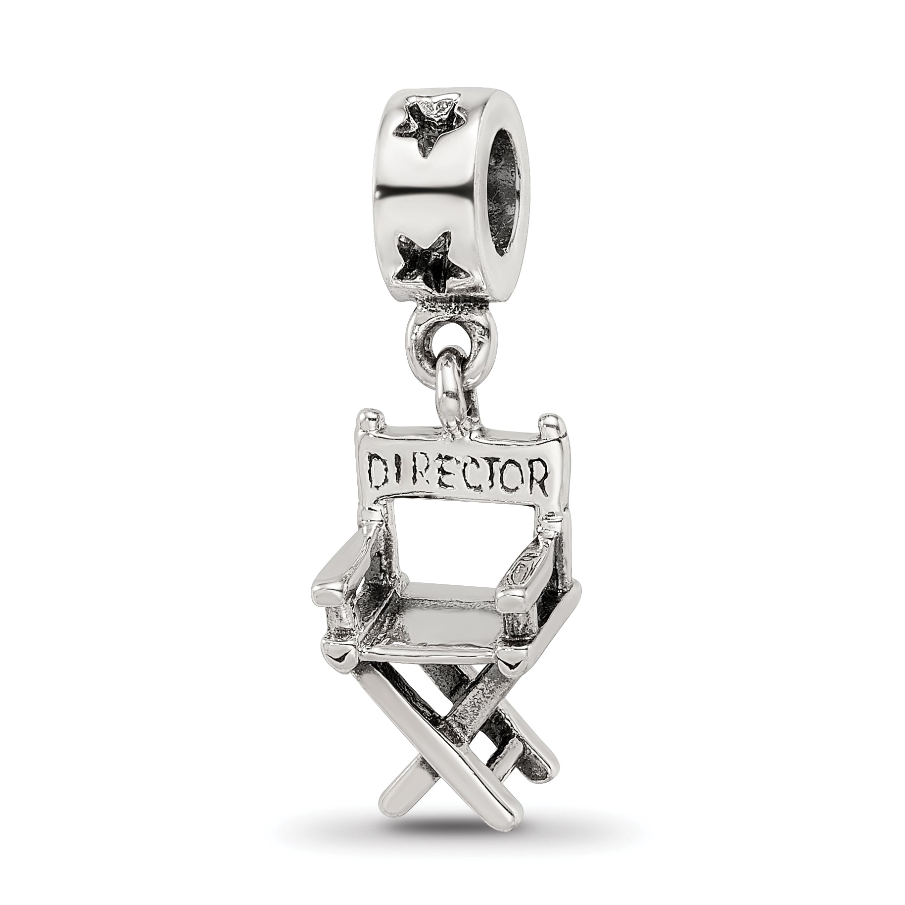 Sterling Silver Reflections Directors Chair Dangle Bead Main image