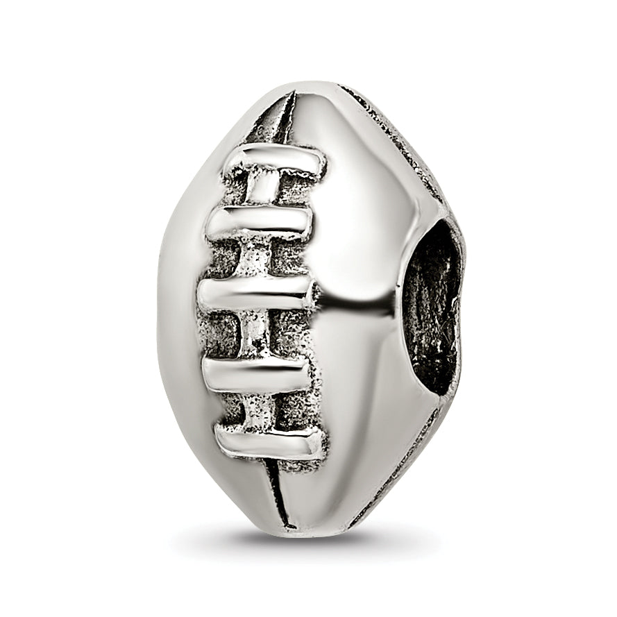 Sterling Silver Reflections Football Bead Main image