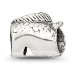 Sterling Silver 925 Fish Bead with Antiqued Finish, Solid, Casted